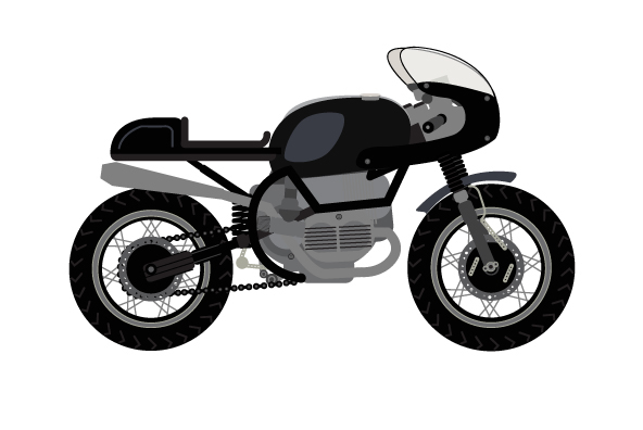 Cafe Racer Stock Vectors On Behance 592x396 Cafe Racer Stock Vectors On Behance
