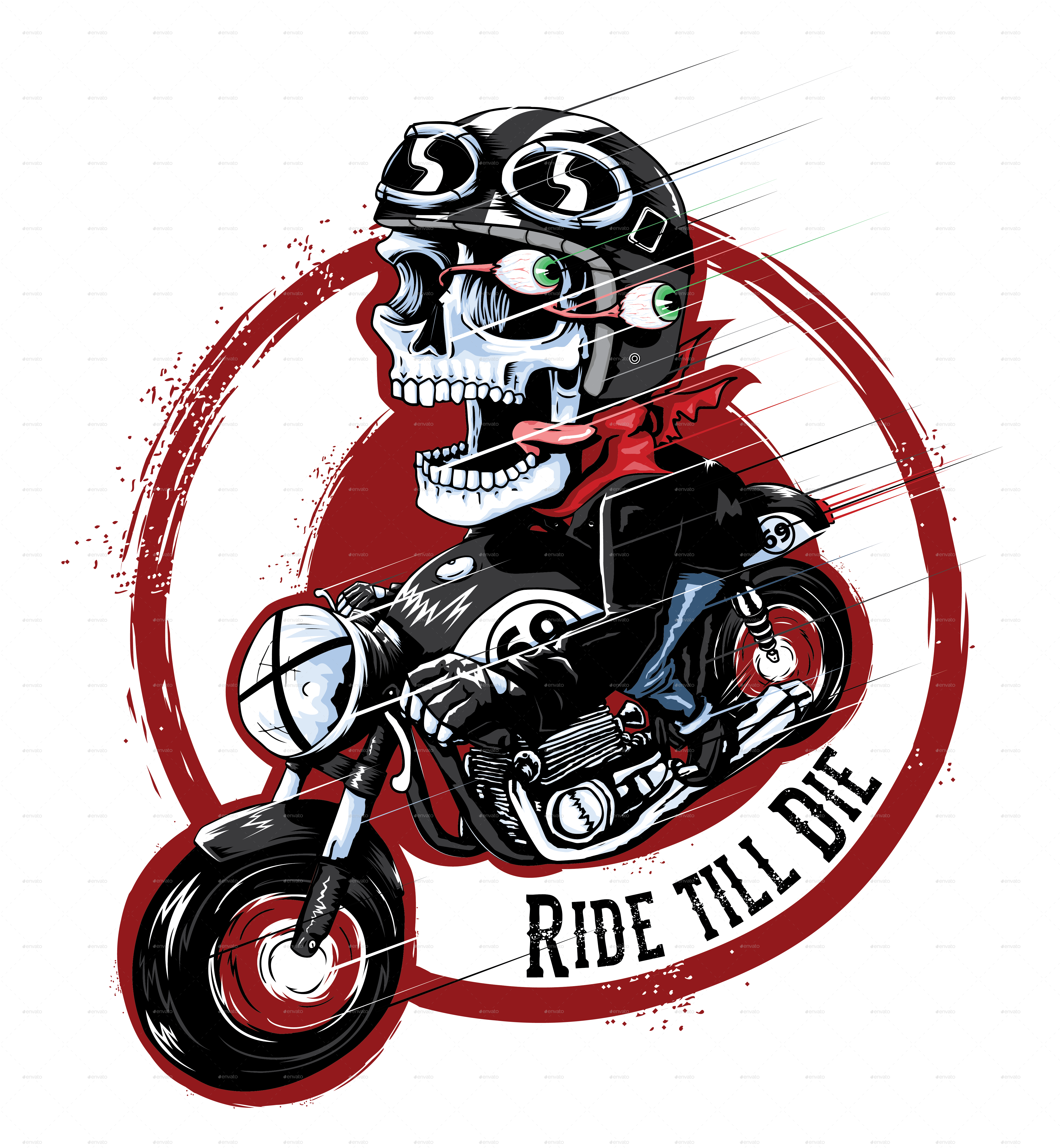 Cafe Racer Toon T Shirt 4875x5277 Cafe Racer Toon T Shirt