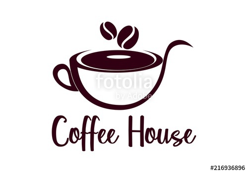 500x350 Coffee Cup Vector Logo Design Cafe Icon Symbol Stock Image