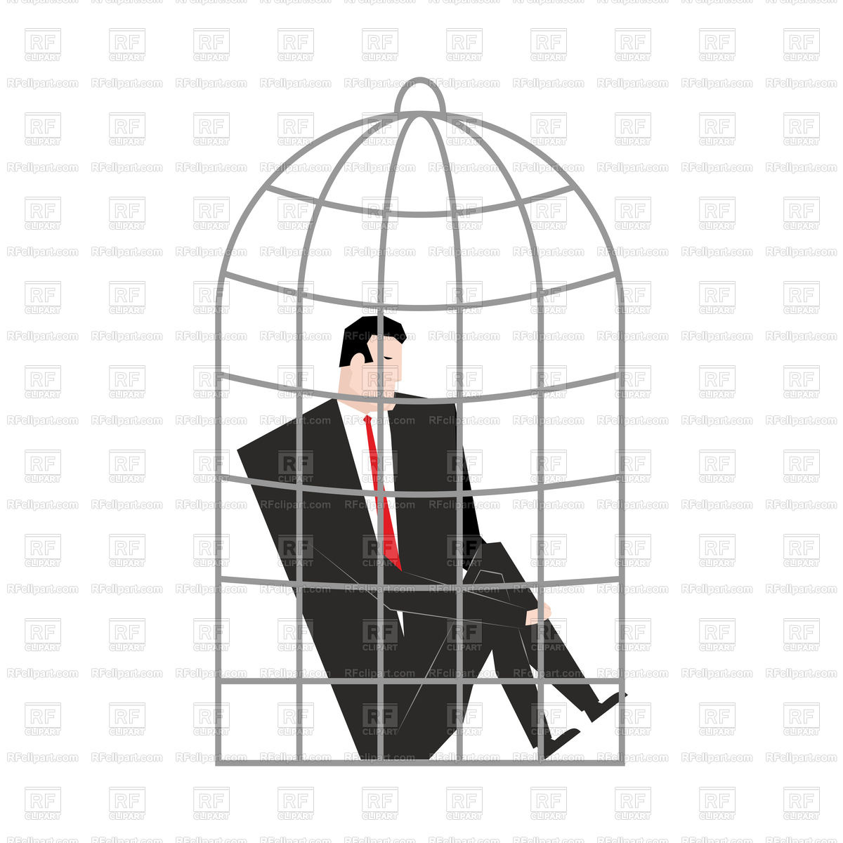 1200x1200 Businessman In Cage Vector Image Of Conceptual Maryvalery
