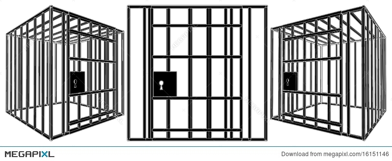 800x329 Cage Vector Illustration
