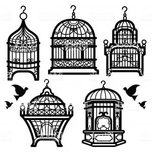 300x300 Bird Cage Vector Silhouette Gm Handandbeak