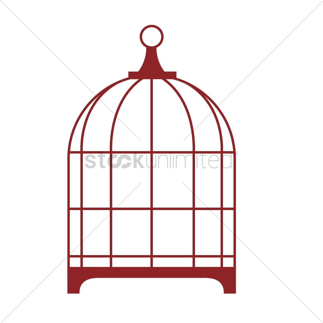 1300x1300 Bird Cage Vector Image