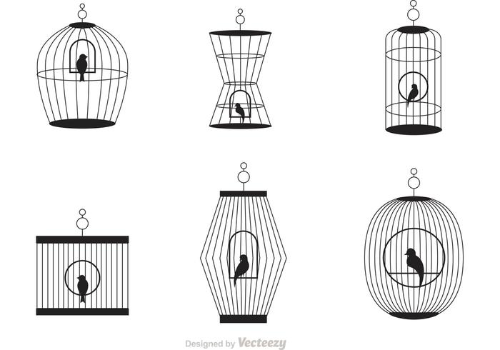 700x490 Black Vintage Bird Cage Vector