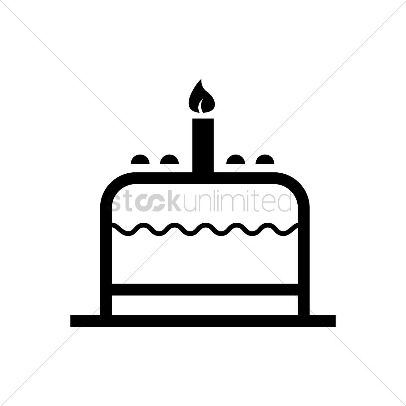 1300x1300 Birthday Cake Icon Vector Image