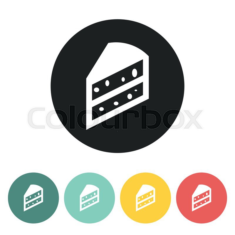 800x800 A Piece Of Cake Icon Vector Stock Vector Colourbox