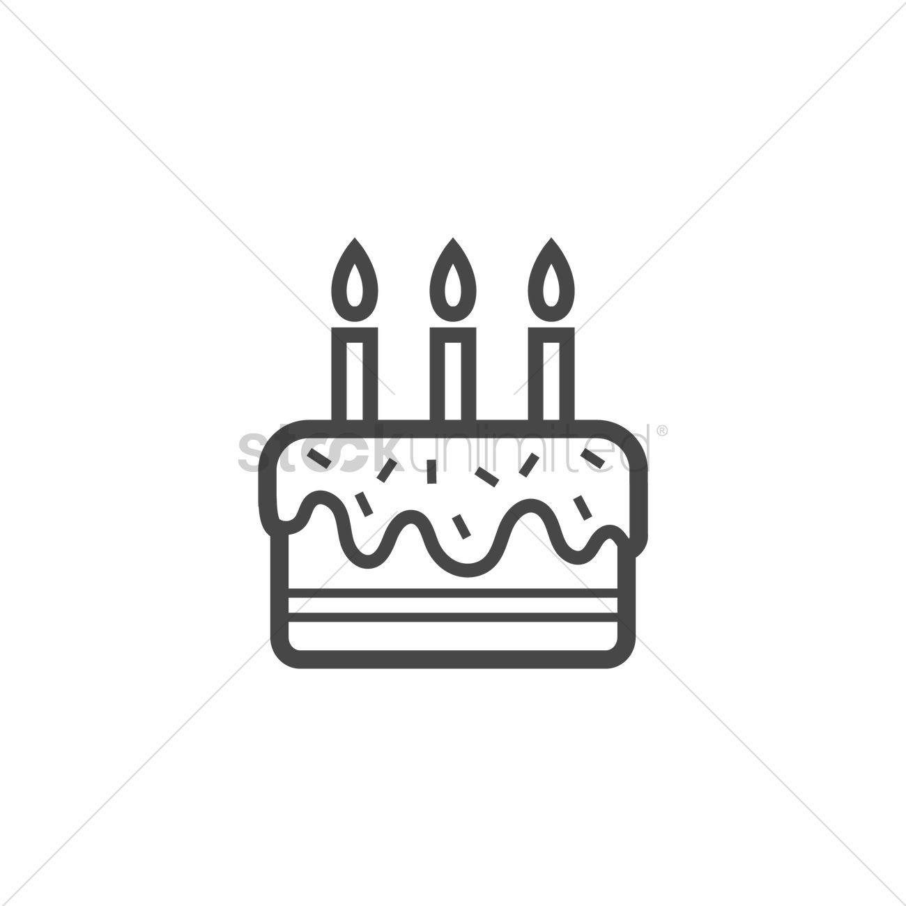 1300x1300 Birthday Cake Icon Vector Image