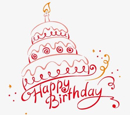 Birthday Cake, Birthday, Cake, Line Drawing Png And Vector 444x393 Birthday Cake, Birthday, Cake, Line Drawing Png And Vector