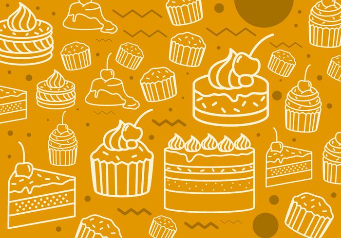 Cakes Line Icon Pattern 700x490 Cakes Line Icon Pattern