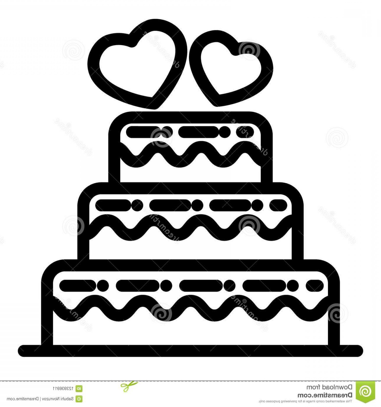Layered Wedding Cake Line Icon Wedding Cake Vector Illustration 1560x1668 Layered Wedding Cake Line Icon Wedding Cake Vector Illustration