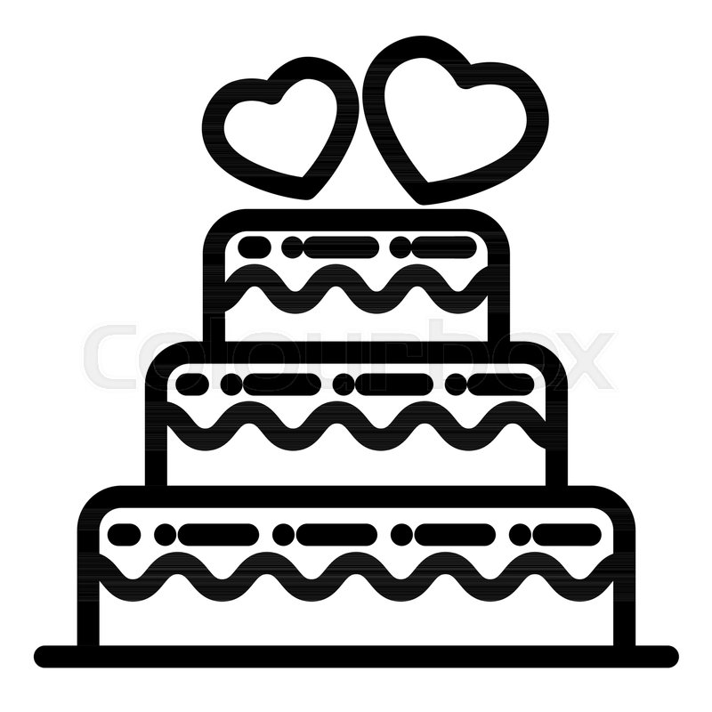 Layered Wedding Cake Line Icon Stock Vector Colourbox 800x800 Layered Wedding Cake Line Icon Stock Vector Colourbox