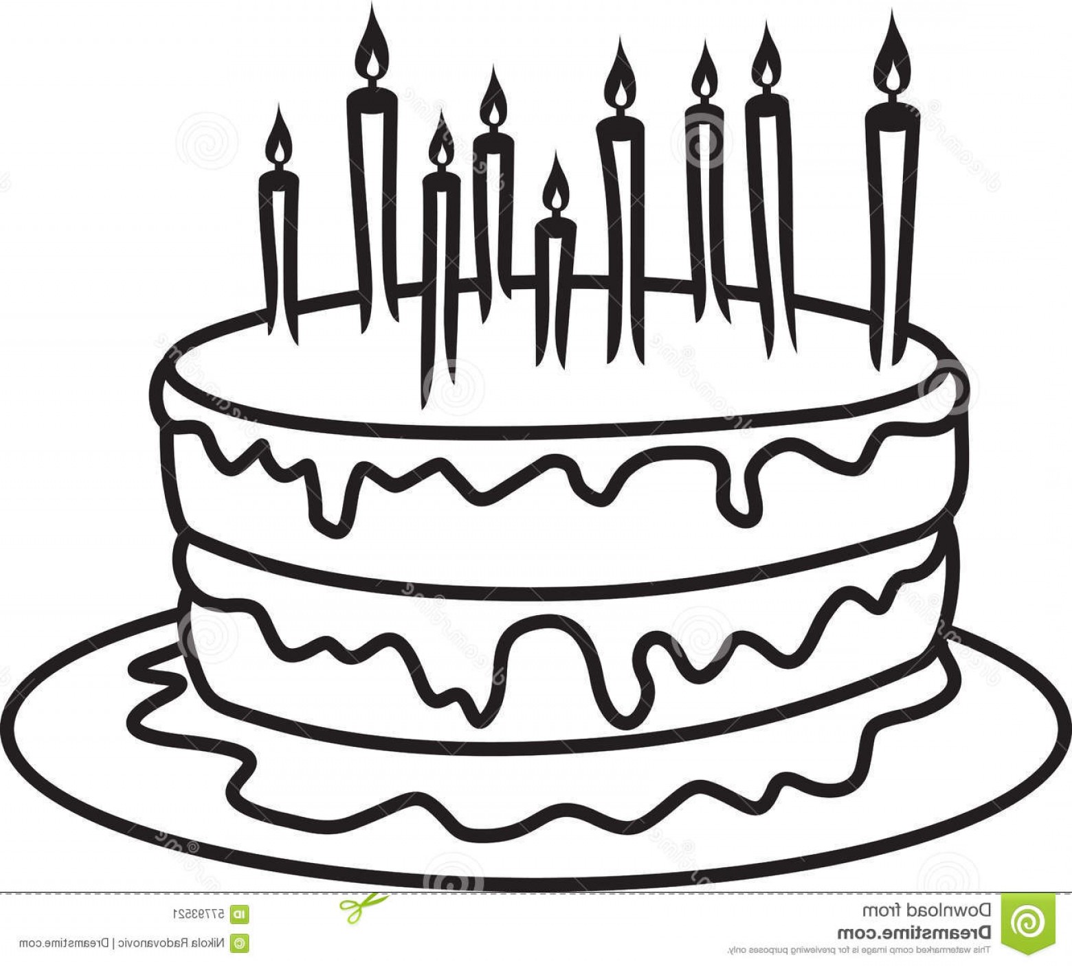 Cake Line Vector at Vectorified.com | Collection of Cake Line Vector ...