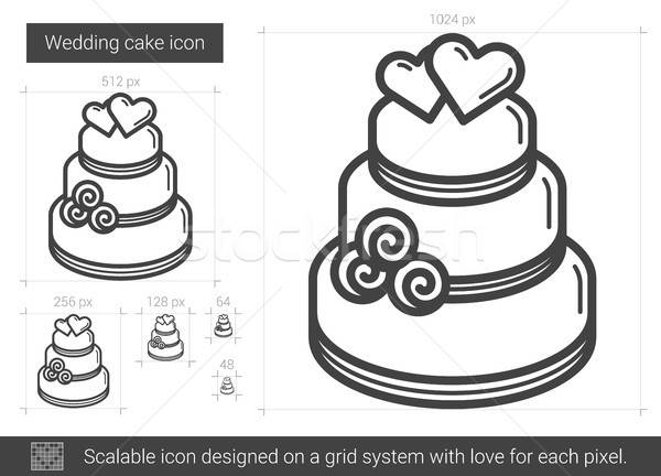 Wedding Cake Line Icon Vector Illustration Andrei Krauchuk 600x432 Wedding Cake Line Icon Vector Illustration Andrei Krauchuk