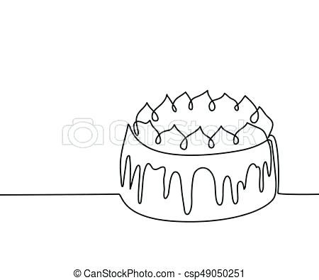 Line Drawing Of Cake 450x395 Line Drawing Of Cake