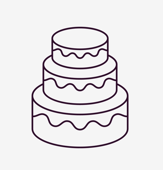 Black And White Line Drawing Three Layer Cake Vector Icon Material 640x666 Black And White Line Drawing Three Layer Cake Vector Icon Material