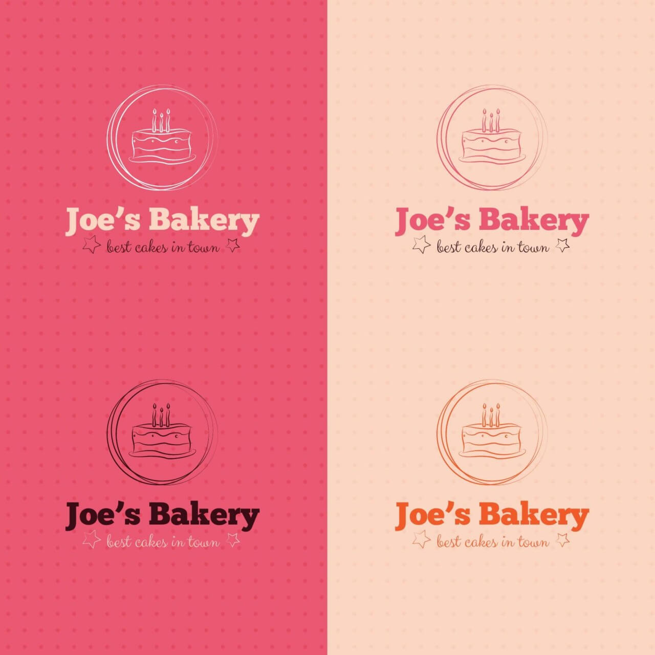 1280x1280 Free Vector Bakery Cake Logo Design