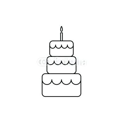 400x400 Cake Outline Birthday Cake Line Cake Vector Icon Cake Drawing