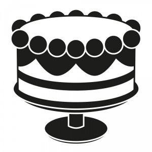 300x300 First Birthday Cake Icon Outline First Birthday Cake Vector Icon