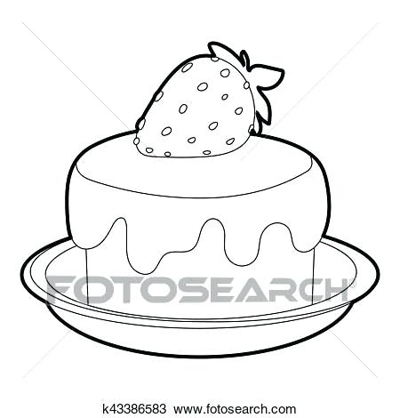 450x470 Cake Outline