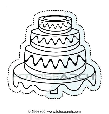 450x470 Cake Outline