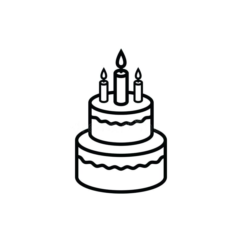 Ideas About Birthday Cake Outline