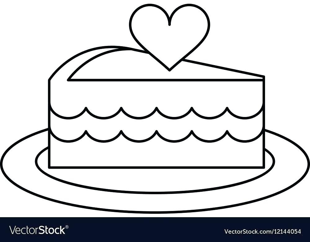 Cake Outline Vector At Collection Of Cake Outline