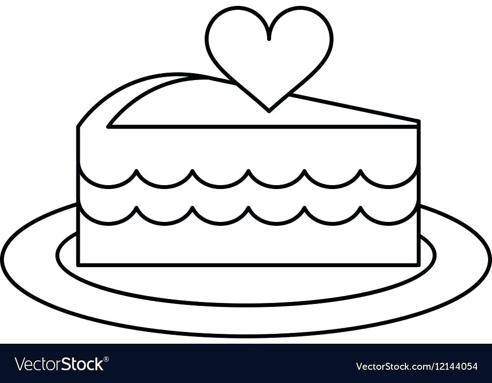 Cake Outline Vector at Vectorified.com | Collection of Cake Outline ...