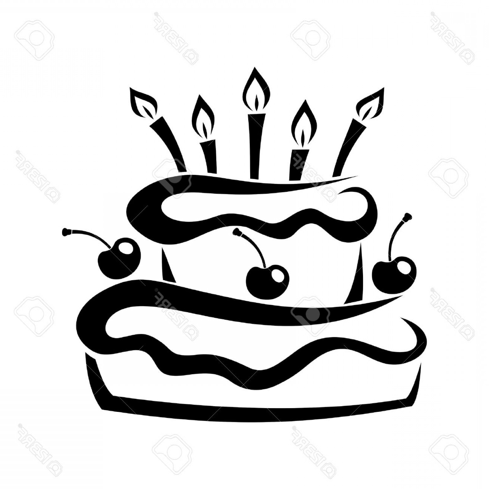 Download Cake Outline Vector at Vectorified.com | Collection of ...