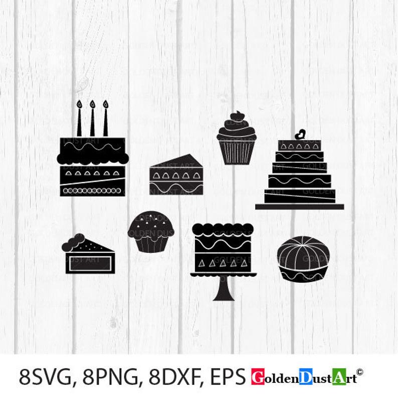 794x793 Cakes Cake Clip Art Set Cake Vector Cake Silhouette Etsy