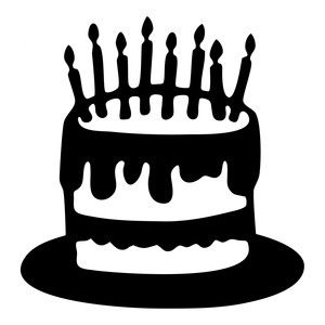300x300 Huge Collection Of 'cake Silhouette' Download More Than Images