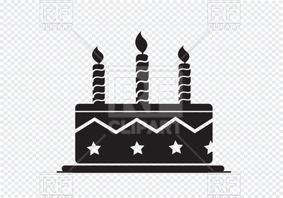 400x280 Birthday Cake Silhouette Vector Image Of Food And Beverages