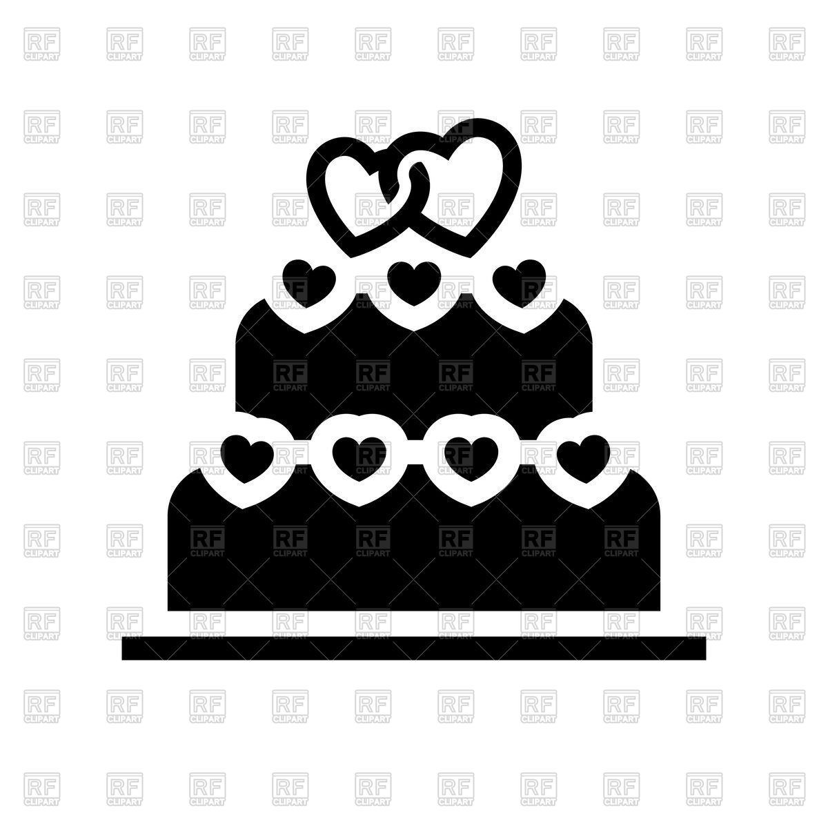 1200x1200 Wedding Cake Silhouette Vector Image Of Objects