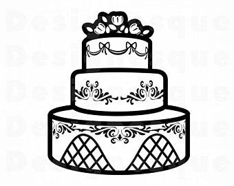 340x270 Wedding Cake Vector Etsy