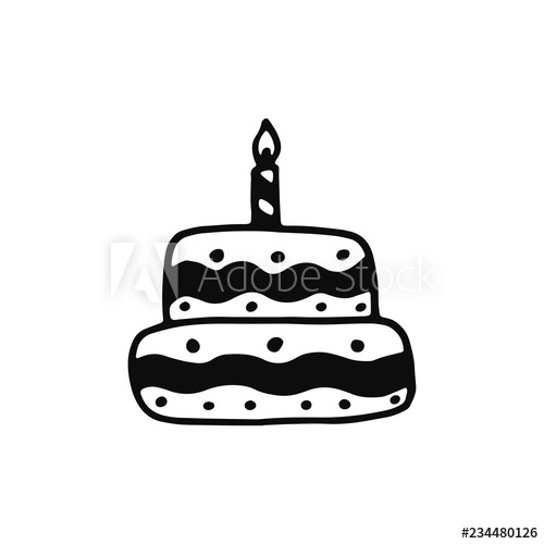 500x500 Cake Silhouette Vector Icon Isolated Object