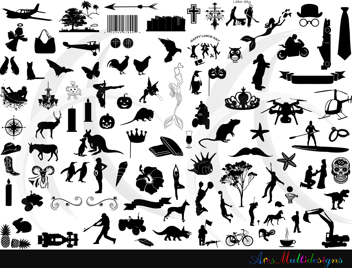 1160x884 Silhouette Bundle Vector Set Cut Bundle Clipart Bundle