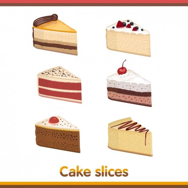626x626 Cake Slices Collection Vector Free Download