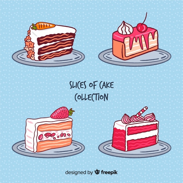 626x626 Cake Slices Set Vector Free Download