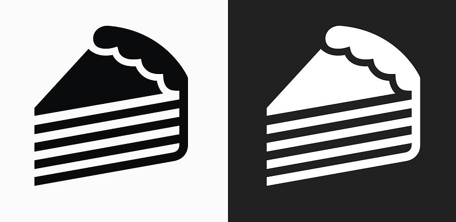 900x438 Cake Slice Icon On Black And White Vector Backgrounds