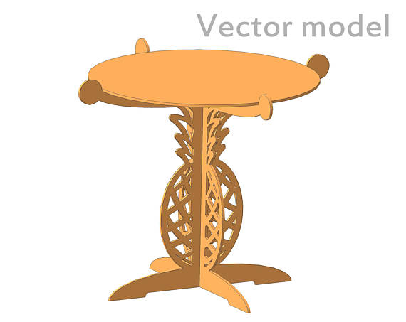 570x453 Pineapple Cake Stand Drawing, Pineapple Candy Dish, Laser Cut