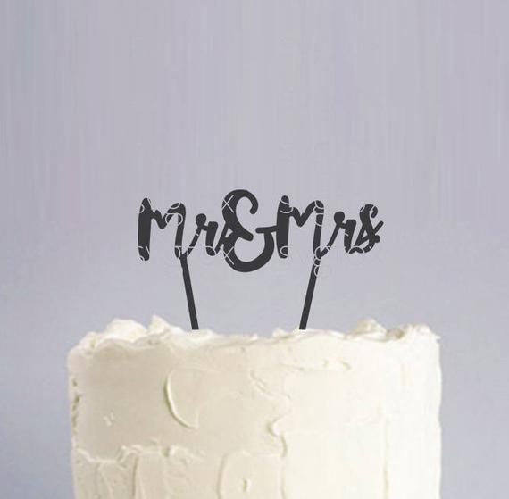 570x559 Instant Svgdxf Mr Mrs Cake Topper Cupcake Etsy