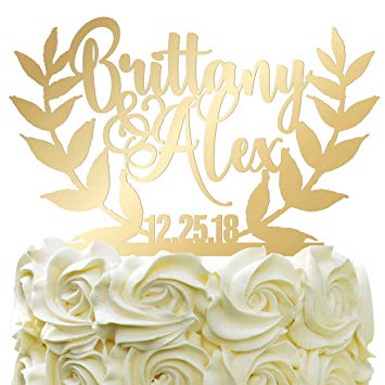 355x355 Personalized Wedding Cake Topper