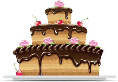 413x286 Set Of Birthday Cake Vector Free Vector In Encapsulated Postscript