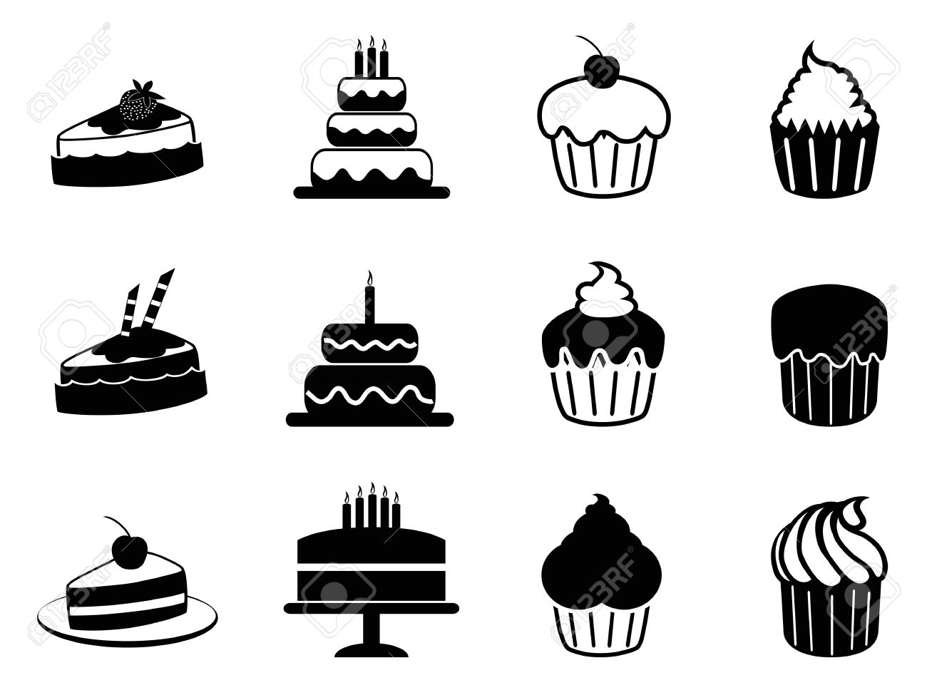 Collection Of 'cake Silhouette Vector' Download More Than 1300x975 Collection Of 'cake Silhouette Vector' Download More Than
