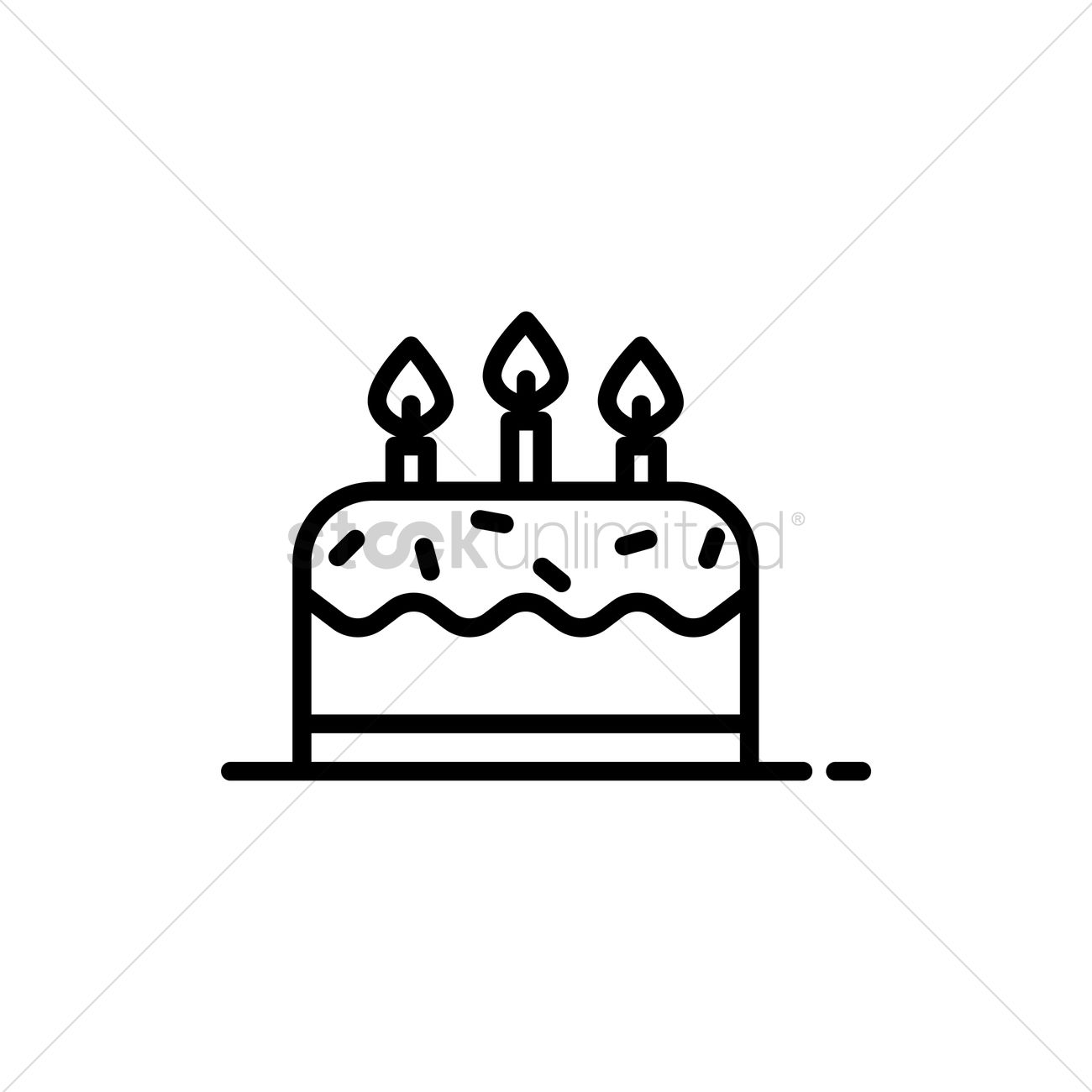 Birthday Cake Vector Image 1300x1300 Birthday Cake Vector Image