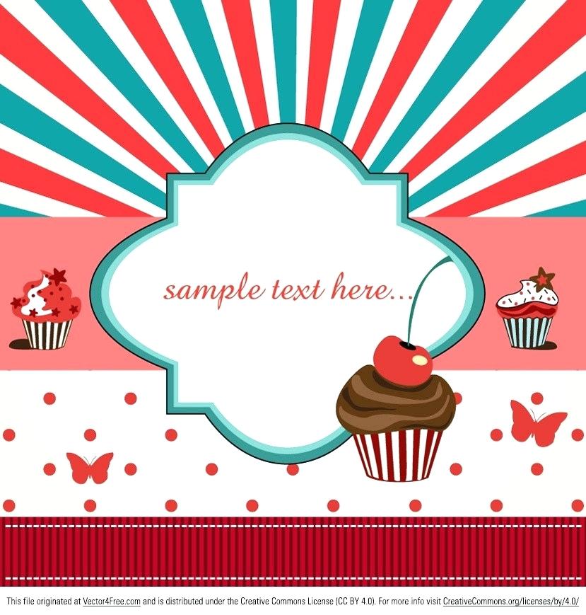 829x869 Cup Cake Vector Background Art Graphics Label Templates Free Download