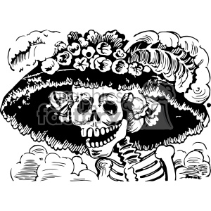 300x300 Jose Guadalupe Posada Calavera Catrina Skull Art Clipart