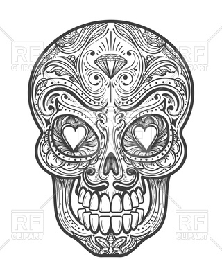 320x400 Mexican Calavera Painting Skull Vector Image Of Icons And Emblems