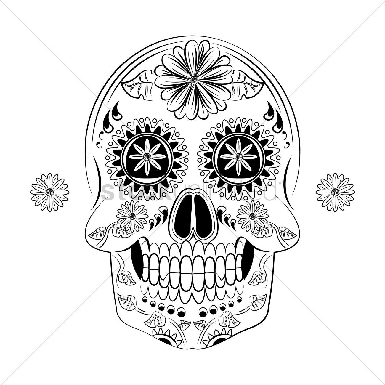 1300x1300 Calavera Design Vector Image