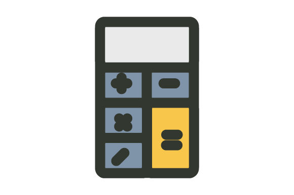 580x386 Calculator Icon Vector Graphic