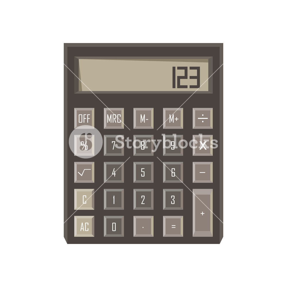 1000x1000 Calculator Icon Vector Isolated Button Design Sign Illustration